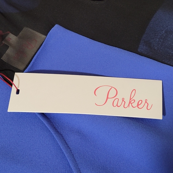 PARKER Sheer Panel Dress - Marine Blue - Picture 11 of 11